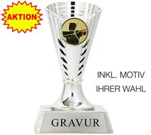Minicup inkl. Motiv Ø25mm: Kleiner, goldener Henkelcup inkl.Motiv Ø25mm Ihrer Wahl. 2 Varianten: