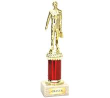 Trophäe inkl. Figur Vertreter "F182": Trophäe inkl. plastischer, goldener Figur "VERTRETER/VERKÄUFER"