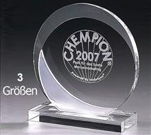 Glastrophäe "Crystal Ice": Kristallglas Trophäe "Crystal Ice Eclipse Award" Ein imposanter Award, bee