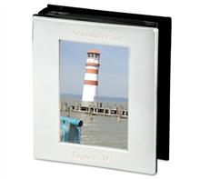 Fotoalbum versilbert 10x15: Fotoalbum glatt poliert und versilbert, anlaufgeschütz für 100 Fotos. Grav