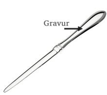 Brieföffner versilbert: Brieföffner versilbert, Gravur am Griff möglich! Länge: 21,5cm