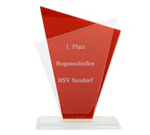 Glastrophäe: Kristallglas "VASE" Gravur = Beispiel Wir beraten sie gerne bei der Gest