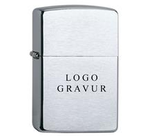 Zippo reg.chrom geb. inkl. Lassergravur "Logo": ZIPPO Sturmfeuerzeug "Regular chrom gebürstet" Inkl. Lasergravur