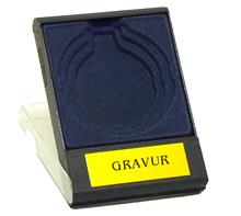 Etui: MEDAILLEN/MÜNZ-ETUI Farbe BLAU Größe 9x11cm mit Klarsichtdeckel