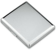 Zigarettenetui 20Stk.: Zigaretten-Etui "Welle" verchromt. Rechteckig, doppelt, für 20 Zigaretten