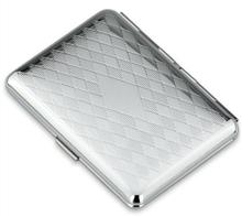 Zigarettenetui 14Stk.: Zigaretten-Etui "Raute-Monogramm" verchromt. Rechteckig, doppelt, für 14 Z