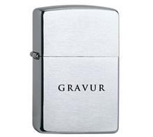 Zippo "regular Chrom gebürstet": ZIPPO Sturmfeuerzeug "Regular Chrom gebürstet" Diamantgravur o