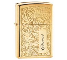 Zippo "Venetian gold": ZIPPO Sturmfeuerzeug "Venetian gold" Gravurvarianten: 2 Monogramm-