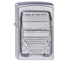 Zippo "King of the road": ZIPPO Sturmfeuerzeug "King of the road" Gravur auf Rückseite des Zip