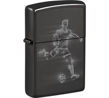Zippo Fussball: ZIPPO Sturmfeuerzeug "Lightning soccer ball" Gravur auf Rückseite möglic