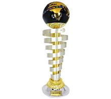WORLDCUP-Pokal: "WORLDCUP"- PRUNK - AWARD Kombination aus Titanium-Metallstäben mit Emai