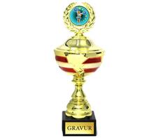 Deckelpokal "Österreich" +MH+Riese: Deckelpokal mit Korpus "Österreich" inkl. Emblemhalterung und Motiv Ø50mm Ih