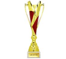 Moderner Pokal: Moderner Pokal auf schwarzen Marmorsockel.