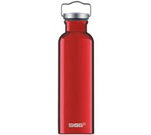 Sigg Trinkflasche Rot 0,75l: SIGG-Trinkflasche "Originial" - Flaschendesign aus den 1930er Jahren Füllm