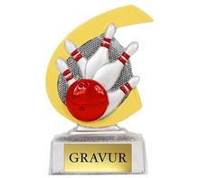 Bowling-Trophäe: BOWLING-TROPHÄE 3-färbig bemalter Steinguss