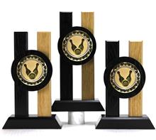 Holzaufsteller inkl. Platte Ø70mm u. Kegelsymbol "RI081": 2-färbiger Holzaufsteller inkl. Metallplatte Ø70mm u. "Kegelsymbol" Ø50mm.