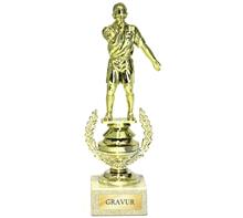 Schiedsrichter-Trophäe: Trophäe inkl. färbigem Fussball und plastischer Figur "Schiedsrichter".