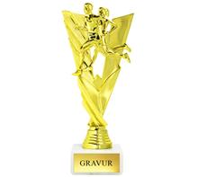 Lauf-Trophäe: Trophäe aus Kunstharz inkl. färbigem Motiv "LÄUFER" und aktueller Jahre