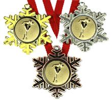 Med. Sölden inkl. ZW014 + Band: Medaille "Scheekristall inkl. Emblem "Eisschnelllauf" Ø25 mm und Band 2,2c