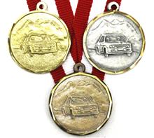 Medaille Granat Autosport "DS088" inkl. Band: Messingmedaille Ø32mm mit geprägtem Relief-Motiv "AUTOSPORT" inkl. Band.