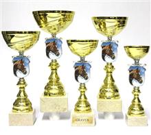 Pokal inkl. färbigem Wappen "Pferdesport": Pokal inkl. färbigem Wappen "PFERDESPORT".
