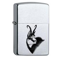 Zippo inkl. Lasergravur "Gams" HW4: ZIPPO Sturmfeuerzeug "Regular chrom gebürstet" Inkl. Lasergravur schwa
