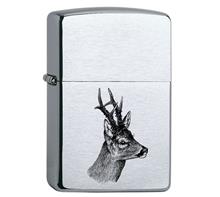 Zippo inkl. Lasergravur "REH" HW6: ZIPPO Sturmfeuerzeug "Regular chrom gebürstet" Inkl. Lasergravur schwa